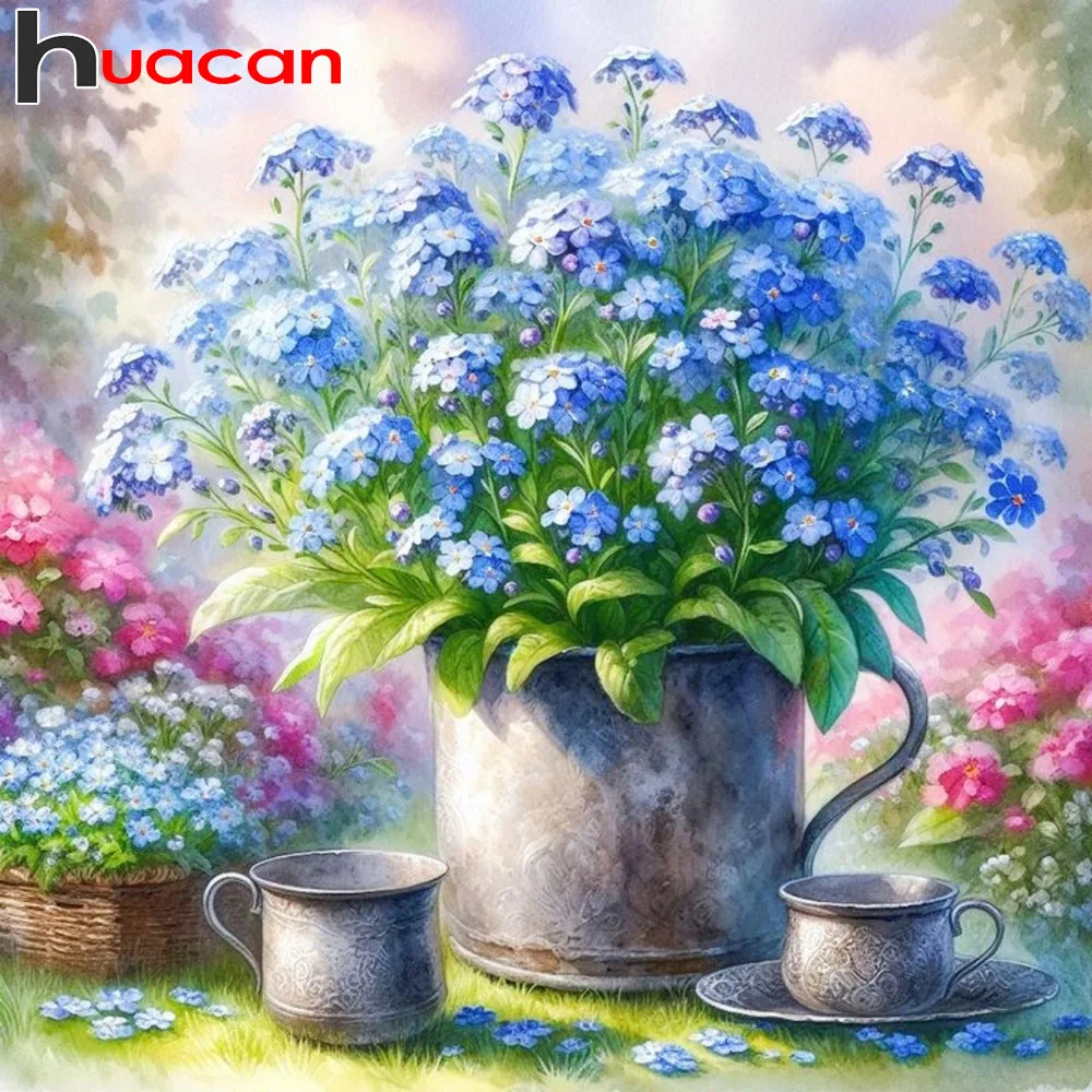 Huacan 5D DIY Vollquadrat-/Rundbohrer Diamantmalerei Blumen-Diamantstickerei-Set Neu 2026 Heimdekoration