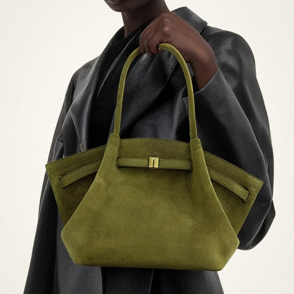 2025-new-model-dumpling-bun-suede-single-shoulder-underarm-bun-luxury-light-luxury-handheld-tote-bag-commuter-wear-crossbody-bag