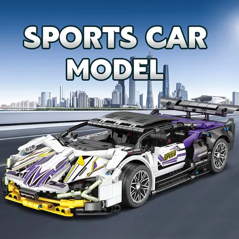 Kbox 1:14 Supercar Series Building Block Model Set: 1200PCS Sports Car Blocks - ABS Desktop Decoration & Men's Holiday Gift