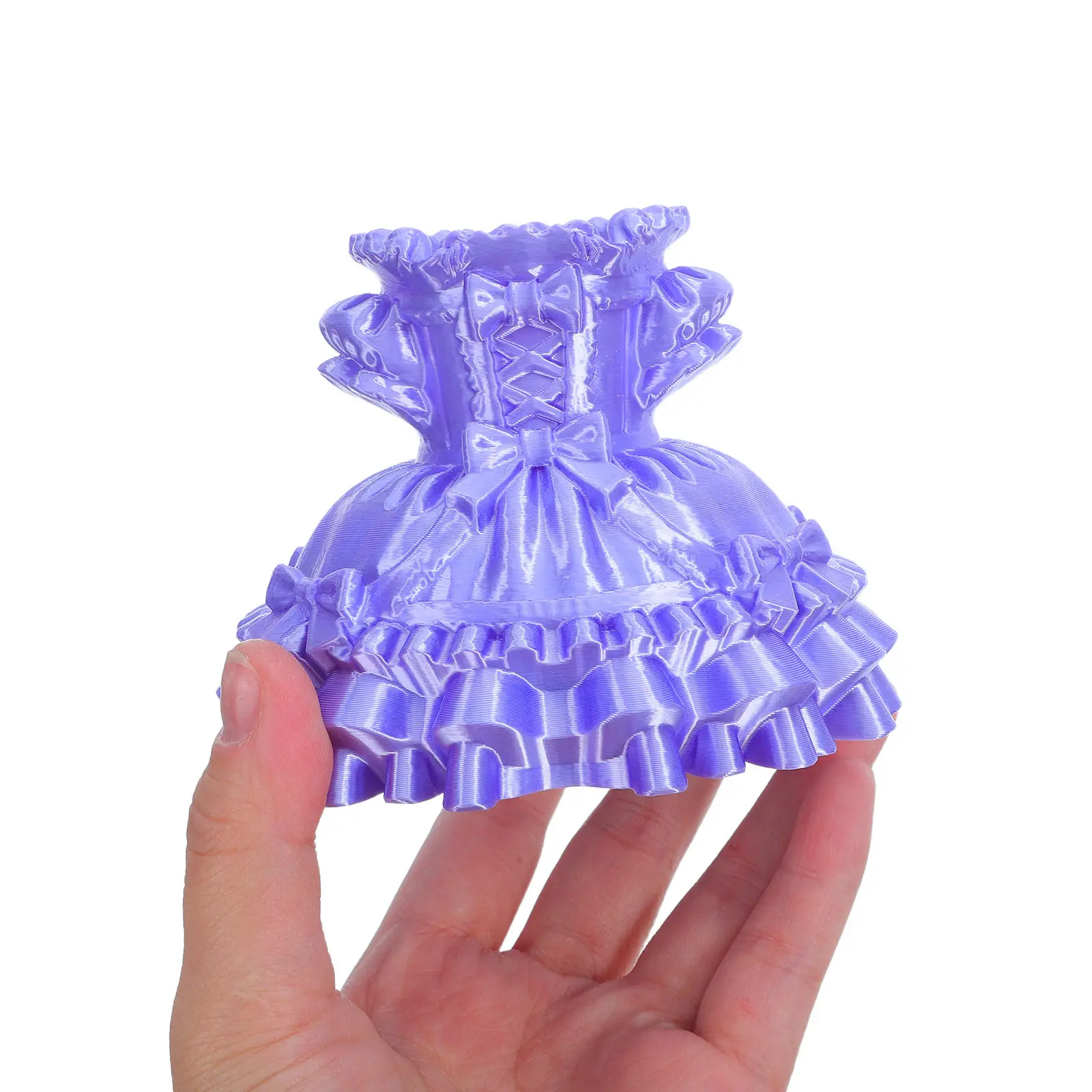 Princess Dress Pen Holder Floral Makeup Brush Organizer Desktop Decorative Storage Box Makeup Brush Holder