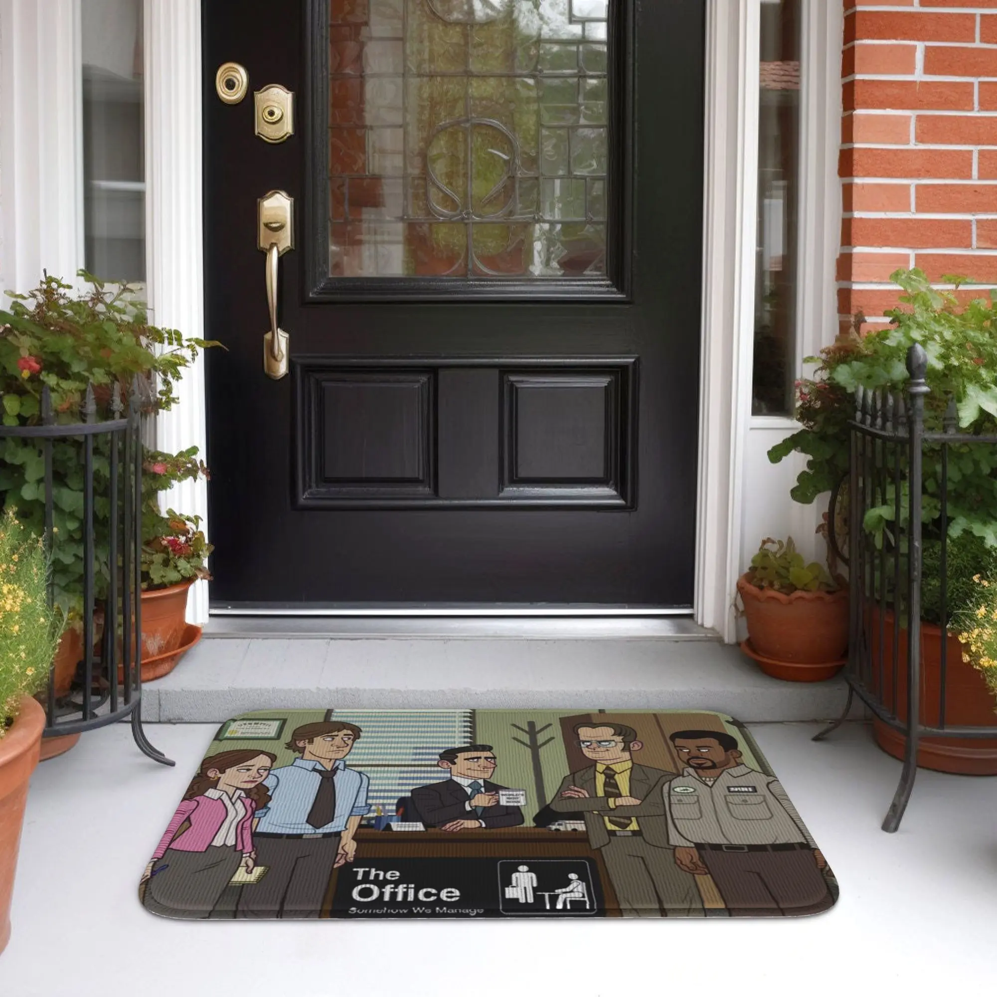

Dwight Mose Schrute TV Drama The Office Doormat Kitchen Entrance Home Floor Mat Non-slip Carpet Rug for Bedroom Footpad Mats