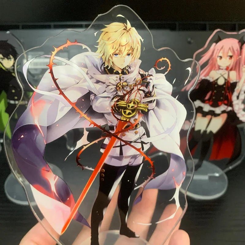 15CM Anime Seraph of the end Figure Yuichiro Hyakuya Acrylic Stand Model Hiiragi Shinoa Character Model Fans Collection Props