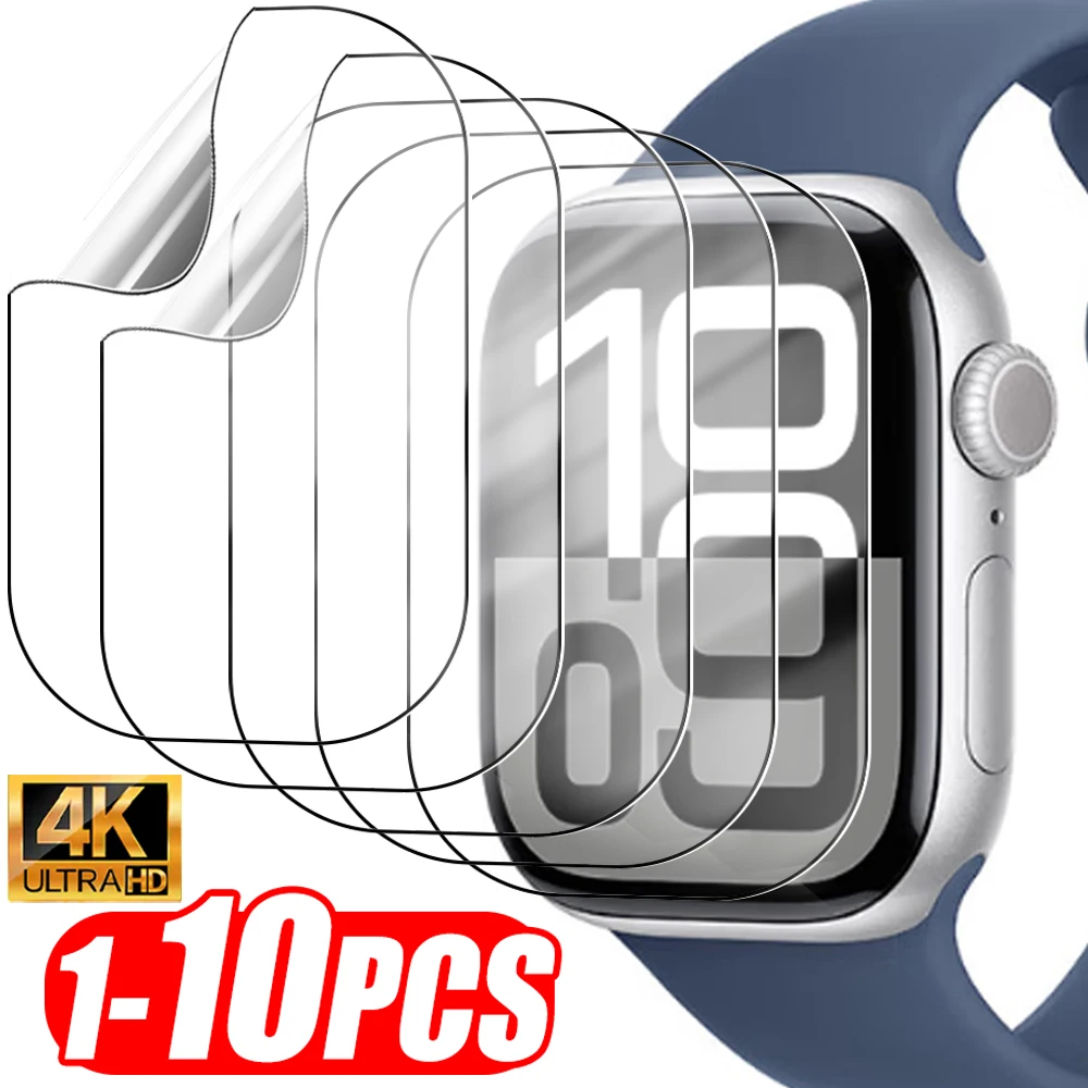 

Гидрогелевая пленка для смарт-часов Apple Watch Series 10 9, мягкая прозрачная защита экрана HD для IWatch S10 42 мм 46 мм S9 41 мм 45 мм