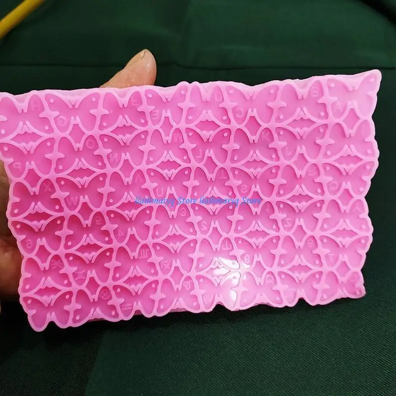 573B DIY glanzende vlindervormige brief oorbellen schimmel charmes schimmel hars epoxy sieraden