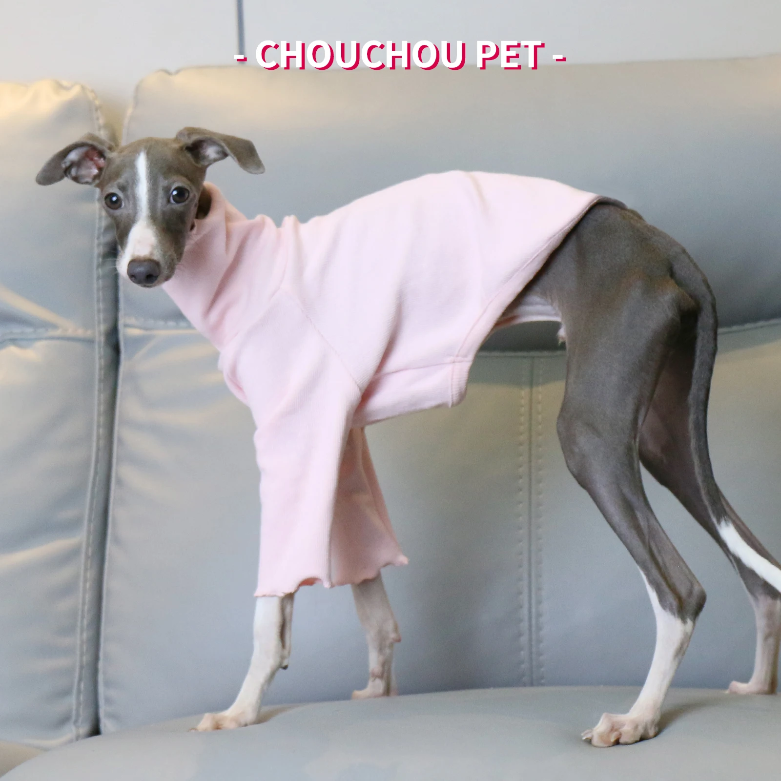 Italian Greyhound Clothes Pink Stretch Soft Cute Whippet Two-legged Outing Dog Clothes