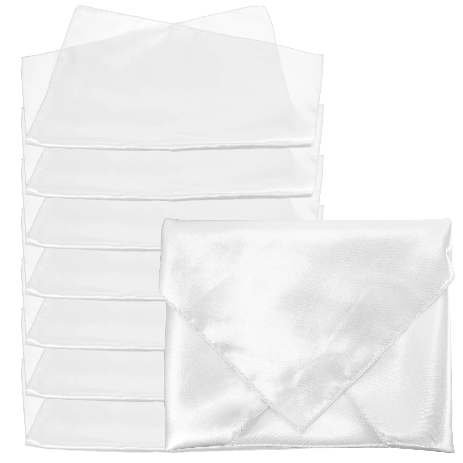 

8pcs Dinner Napkins Cloth Soft Smooth Satin Fabric Table Napkins For Party Wedding Festival Reusable Washable Absorbent
