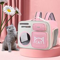 Portable Pet Carrier Backpack Breathable Foldable Travel Dog Bags Comfortable Large Capacity Cat Carrying Bag For Cat Puppy Dog