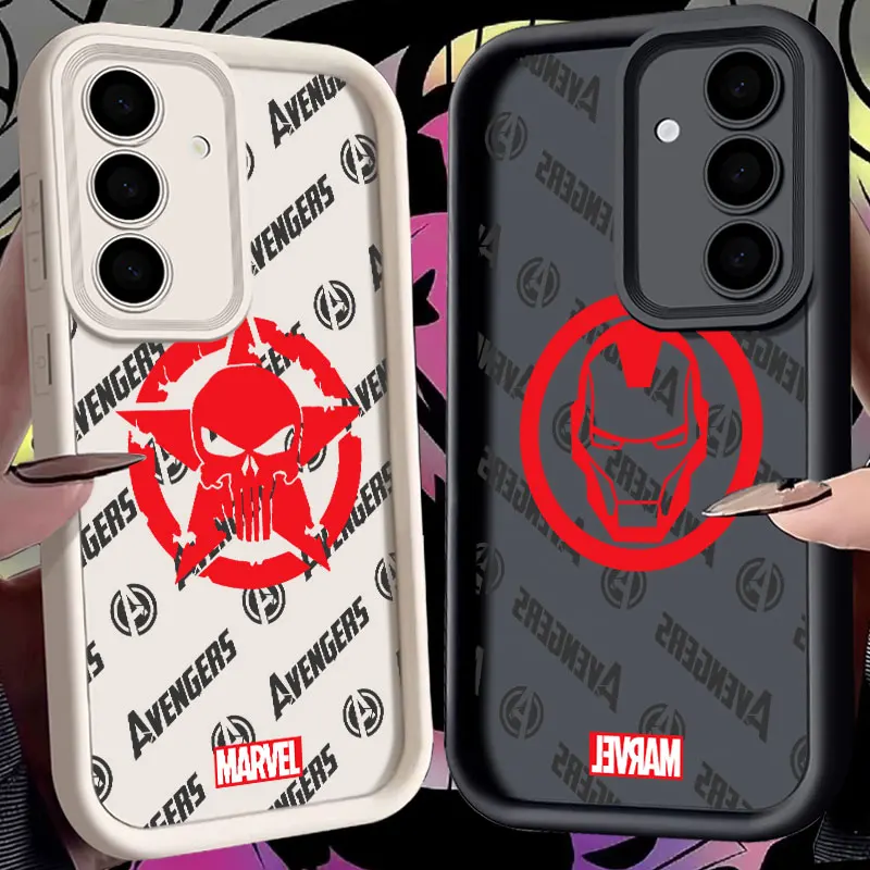 

Avengers Logo MARVEL S 24 25 Phone Case For Samsung Galaxy S24 S23 S21 S20 Fe S25 Ultra S22 Plus 5G Shockproof Back Case Ironman