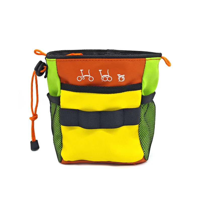 AliExpress NONE Bike Bag for Brompton Yellow Orange Green Multi-color Bag Front And Rear Multi Position Installation Bag Portable Storage Bag
