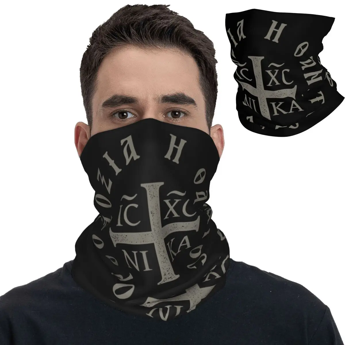 IC XC NIKA Cronógrafo Cruz Ortodoxa Cristão Bandana Pescoço Gaiter Impresso Balaclavas Máscara Facial Cachecol Headwear Unissex Adulto