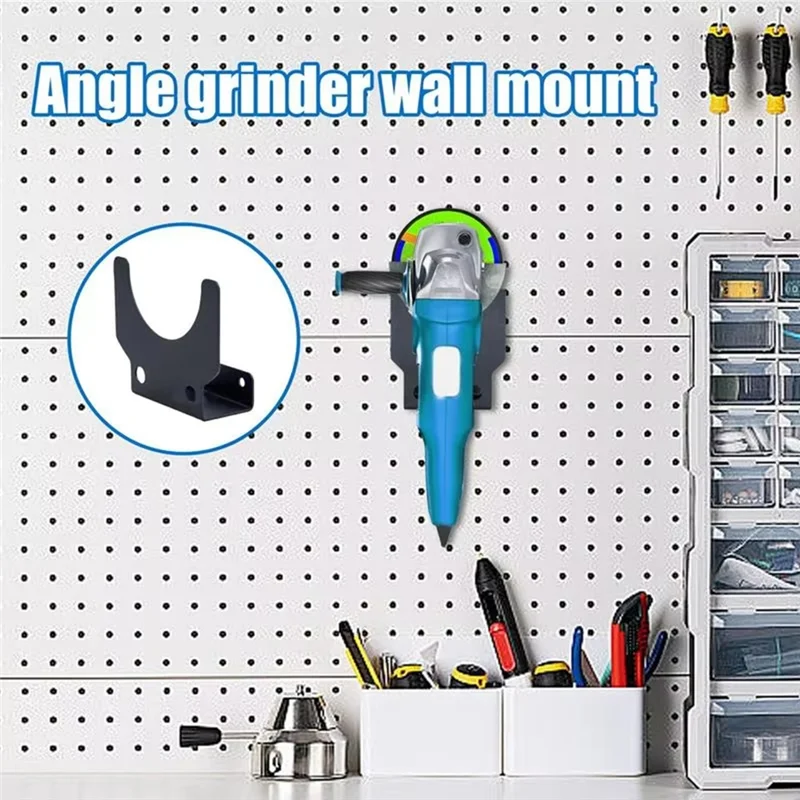 ABJI-Multifunctional 2PCS Angle Grinder Wall Mounts, Durable Tool Organizer For Garage Supplies