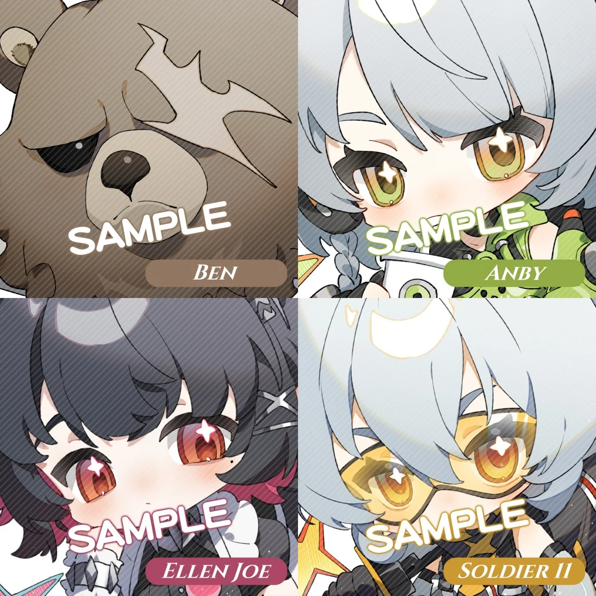 New Zenless Zone Zero Keychain Ellen Joe Hoshimi Miyabi Von Lycaon Nicole Cartoon Anime Cute Pendant Key Ring Jewelry Badge Gift