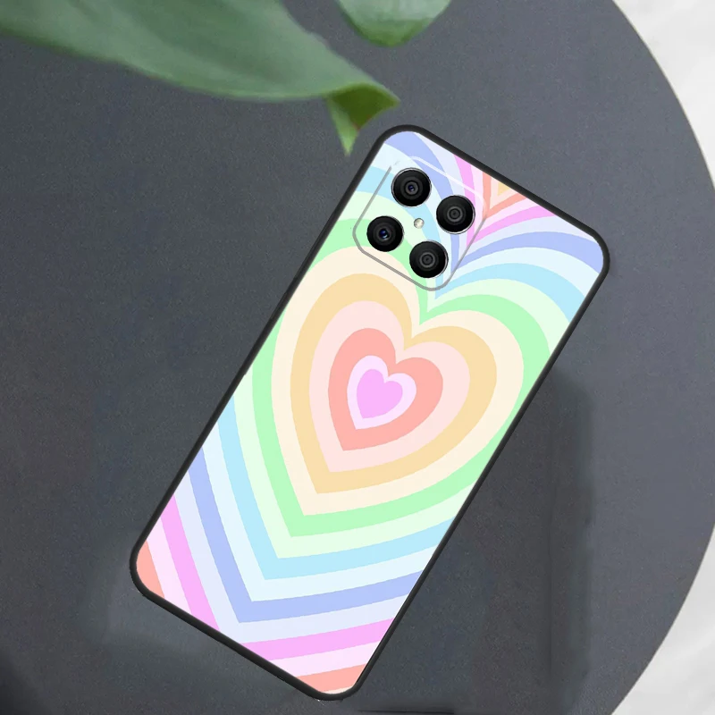 Hearts Circles Case For Huawei Honor 50 70 X7 X8 X9a P40 P30 Lite P50 P20 Pro PSmart Z Nova 5T Back Cover