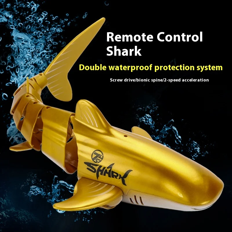 2.4g Remote Control Shark Fun Rc Toy Animal Robot Bathtub Pool Kid Electric Toy Boy Kid Cool Stuff Shark Submarine Boy Birthday