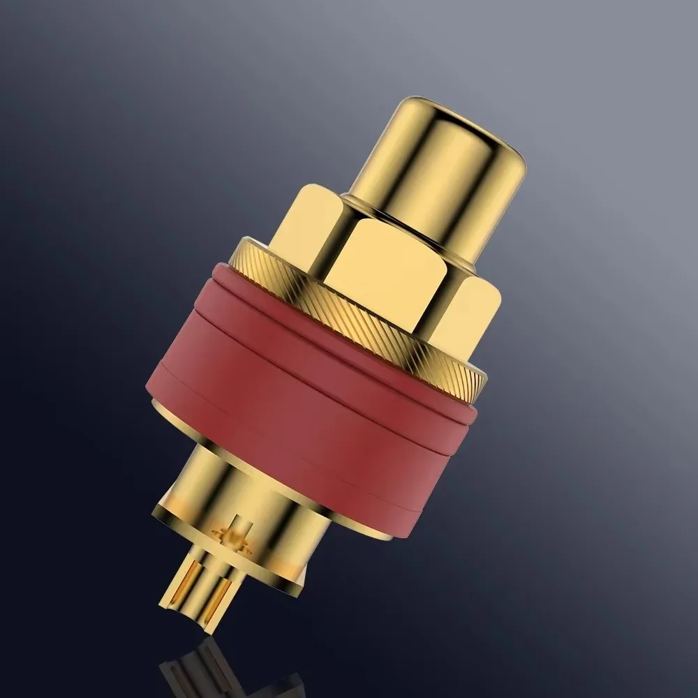 عالية الجودة فيبورغ RC101G النحاس النقي 24K مطلية بالذهب مقبس RCA لحام RCA أنثى المقبس Hifi