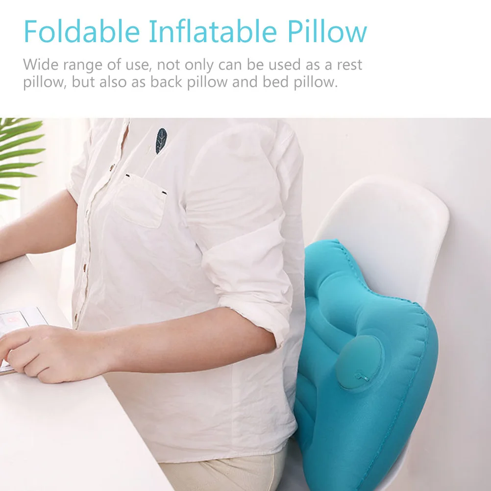 وسادة قابلة للنفخ للسفر قابلة للطي وخفيفة الوزن للتخييم، وسادة مريحة لدعم الرقبة في الهواء الطلق #6