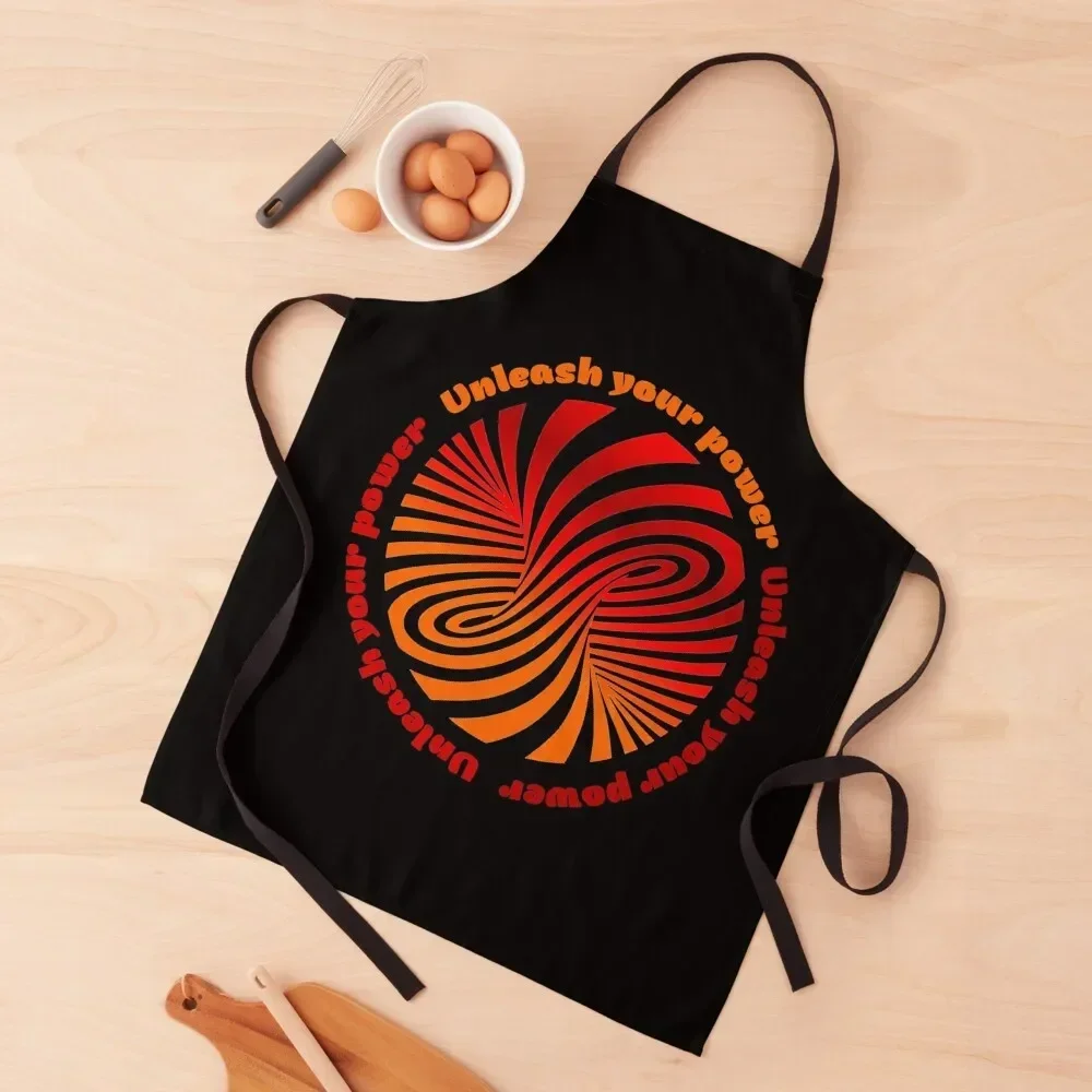 

Unleash your power Apron japanese style painting Apron