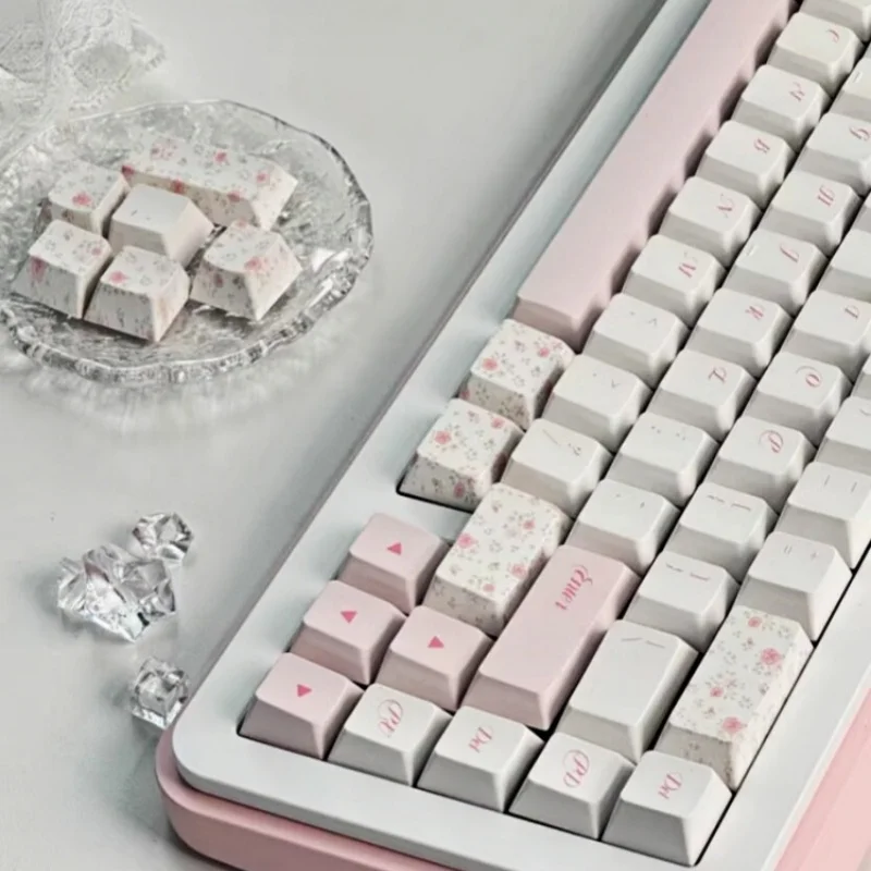 Floral Fresh Original Keycaps Personalized Keycaps Esports Games Keycaps Office Keycaps Silent Design Holiday Gifts