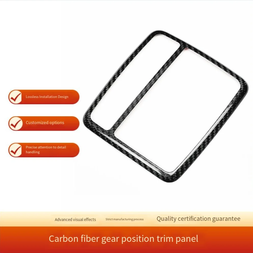 Real Dry Carbon Fiber Gear Shift Frame Trim For Mercedes Benz SLK R171 2004-2010 Interior Decal