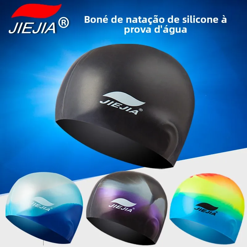 touca-de-natacao-universal-de-silicone-para-homens-mulheres-e-criancas-acessorio-de-natacao-colorido-e-elastico-jiejia-anti