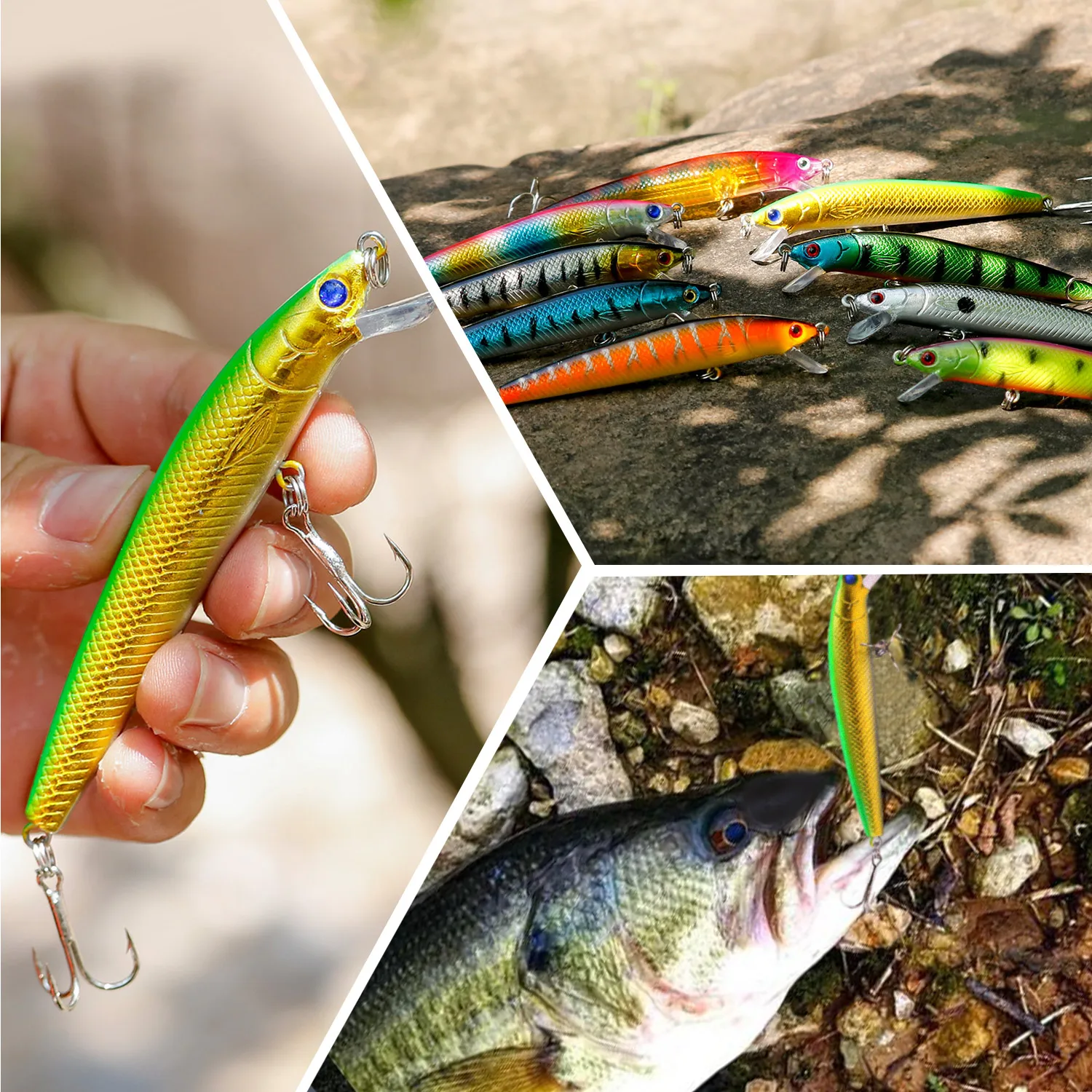 Sougayilang Crankbait Minnow – Señuelo duro realista para pescar carpa - imagen 5