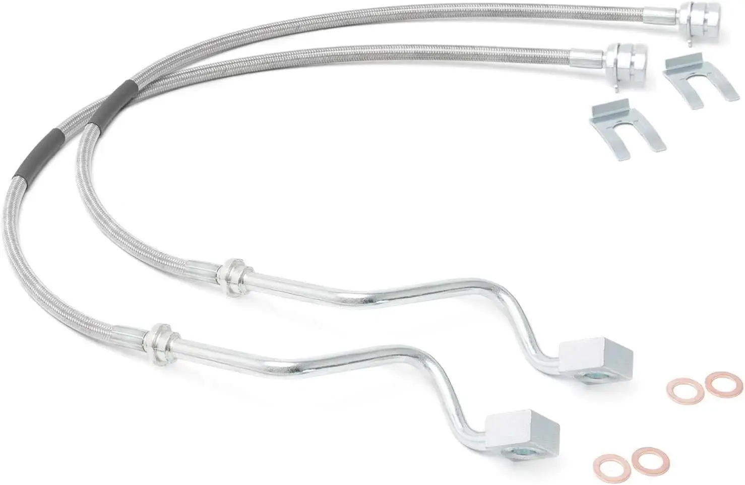 

Stainless Steel Brake Lines for Ford F-250/F-350 Super Duty (1999-2004) with Lift Kit, 27" Length