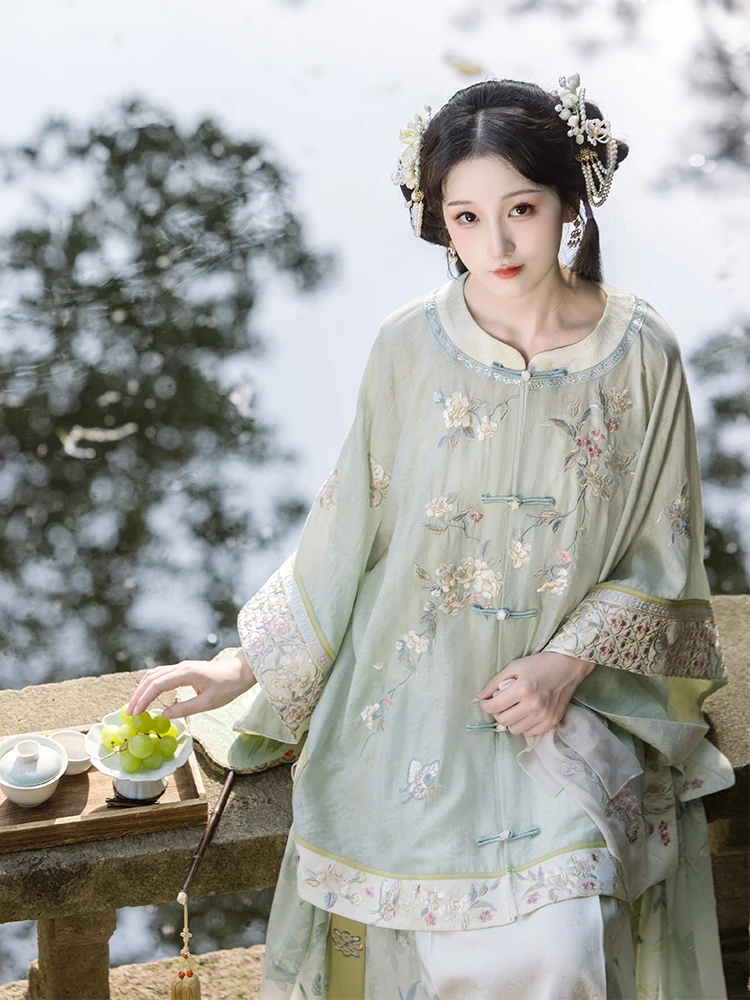 

Chuan Dai Time een Вышитая круглая юбка Ne irt And Tailed Традиционный китайский комплект Light And Ele