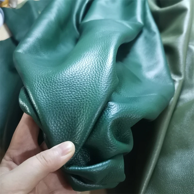 1.2/1.5mm Green Cowhide. First Layer Leather.Real Leather Fabric. Handmade DIY For Bags. Sofa Repair. Full-Sheet Cutting