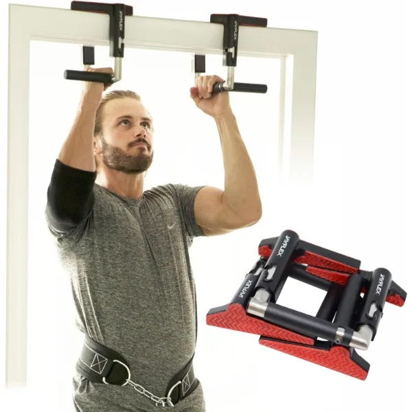 

Jayflex CrossGrips Compact Pull Up Bar - Pull Up Bar Door Frame for Work from Home Fitness - Adjustable Door Frame Pullup