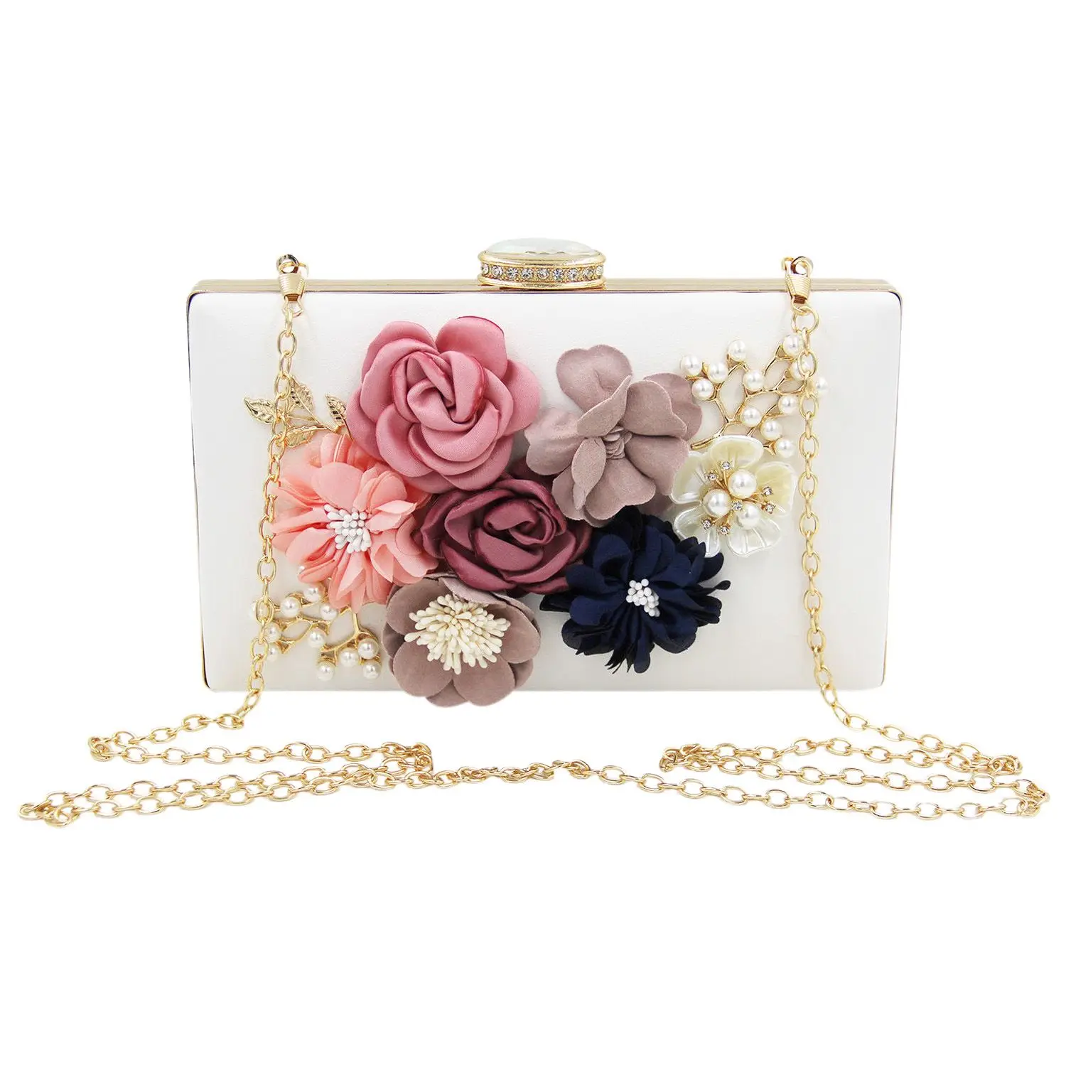 Women Clutch Bag Floral Party Purse Wedding Evening Handbags,