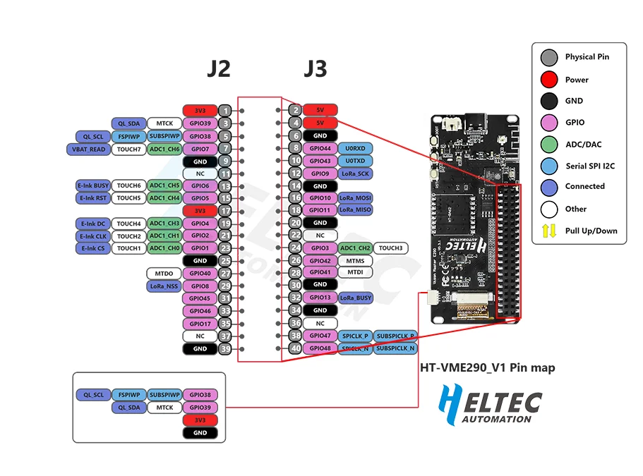 Heltec Meshtastic 2.90 E-Ink Display ESP32 LoRa mit Arduino Smart Price Tag E-Paper Monitor Devboard Bluebooth WiFi – Detail 10