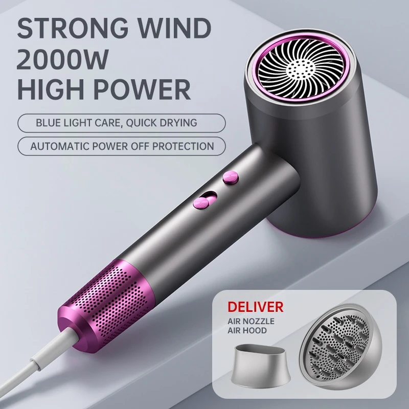 The Latest High-Speed Hair Dryer, High-Power Blue Light Ion Home Hair Salon Hair Dryer, Household Appliance US UK.EU.AU Plug-In