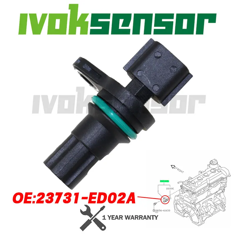 CKP CMP Crankshaft Camshaft Crank Position Sensor RPM For Nissan Versa 1.6L Note 2009-2013 23731-ED02A 23731-ED015