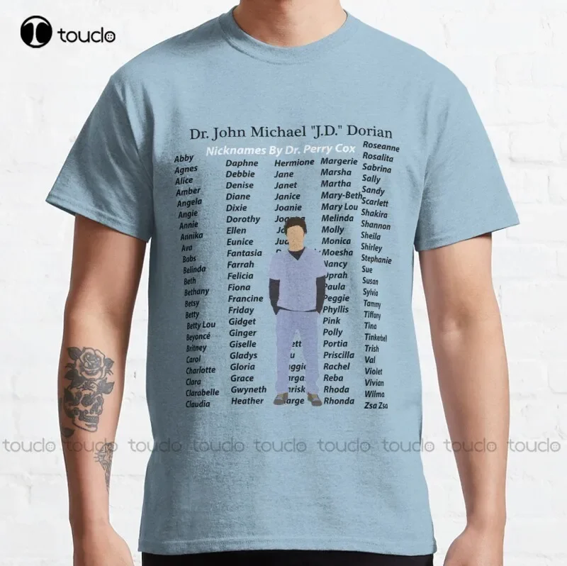 New Scrubs J.D Classic Funny T-Shirt Cotton Tee Shirt S-3Xl Custom Aldult Teen Unisex Digital Printing Tee Shirts Custom Gift