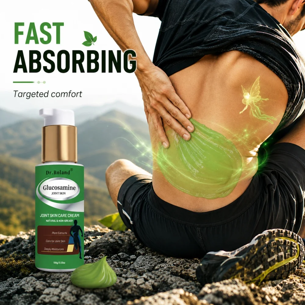 Herbal Joint Massage Cream Glucosamine Magnesium Calendula Rosemary Turmeric Mint Fast Absorbing Body Care for Men Women