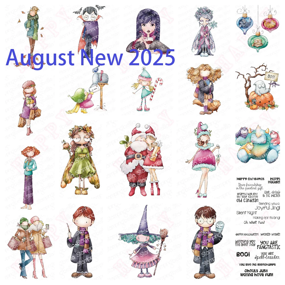 

2025 New Fall Rubber Stamp Stamps Goes Gift Shopping Rubber Stamp DIY Scrapbooking Craft Paper Card Making Decor Embossing Mold