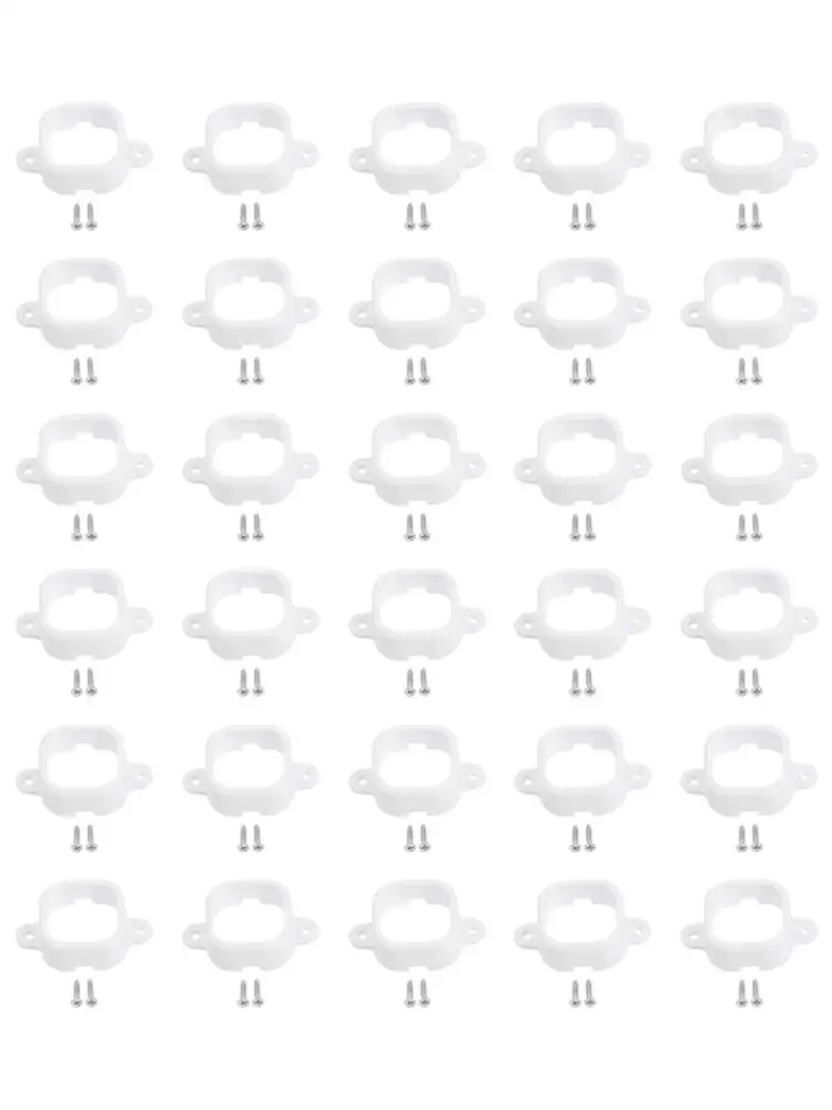 30 60 90Pcs White Light Clips For Outdoor Lights H706 Plastic Fasteners Secure Holder Rain Wind Garden Lamp Parts