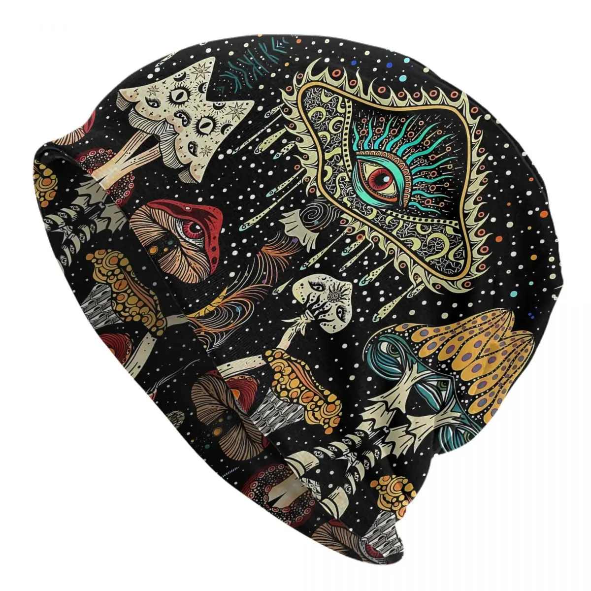 Native Indian Folk Skullies Beanies Outdoor Hats Mushroom Fantastic Thin Bonnet Hipster Caps Men