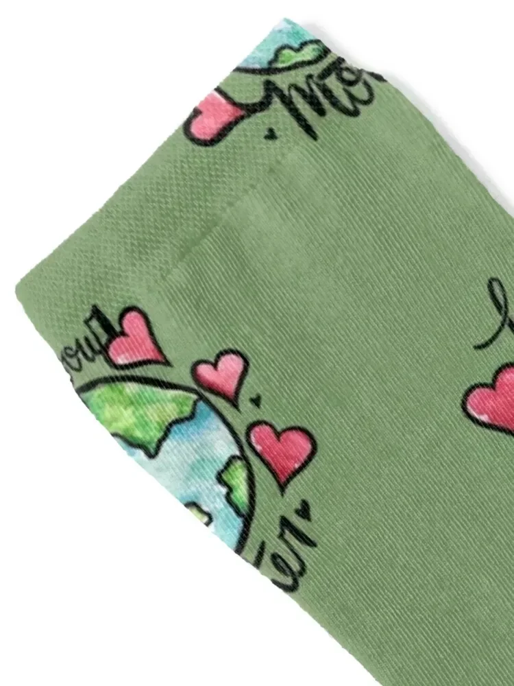 Love mother earth Socks Children's christmas stocking christmas gift hip hop Woman Socks Men's