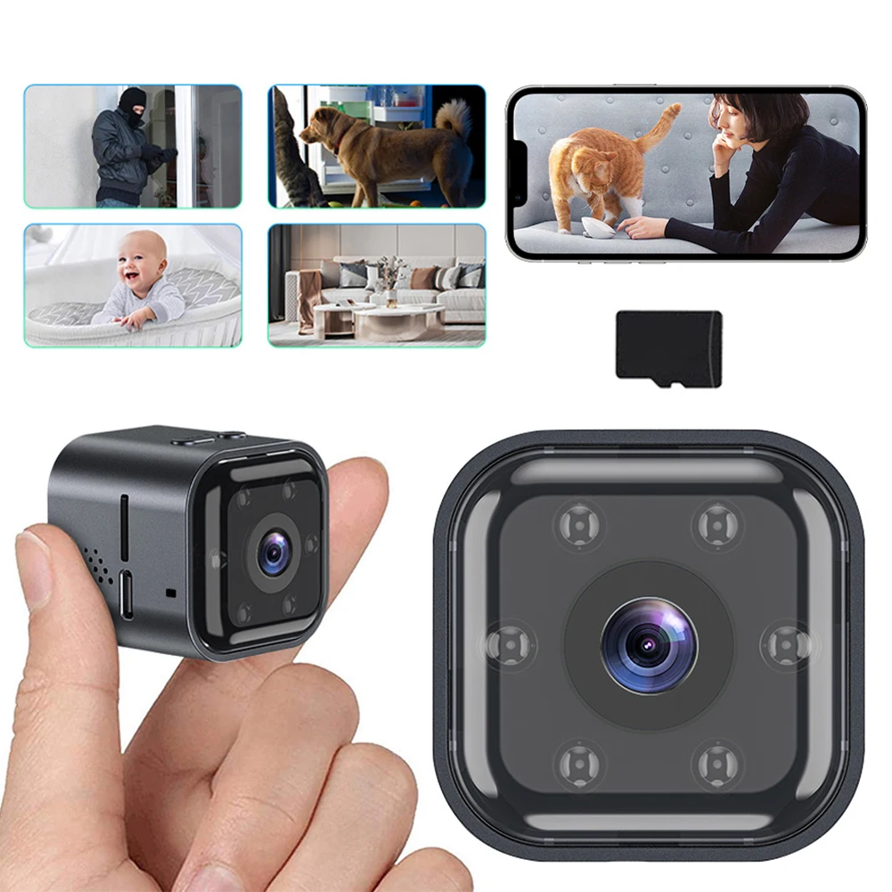 Wifi Mini Camera Two Way Audio Smart Wireless Camera Built-in Battery Night  Cam 960mAh for Indoor Outdoor Home Office