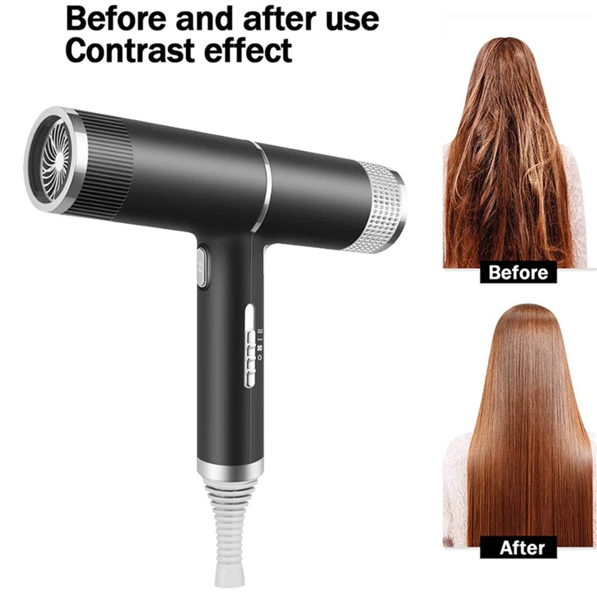 Asciugacapelli professionale asciugacapelli ionico negativo Hot Cold Wind Salon Hair Styler Tool asciugacapelli elettrico spina UK