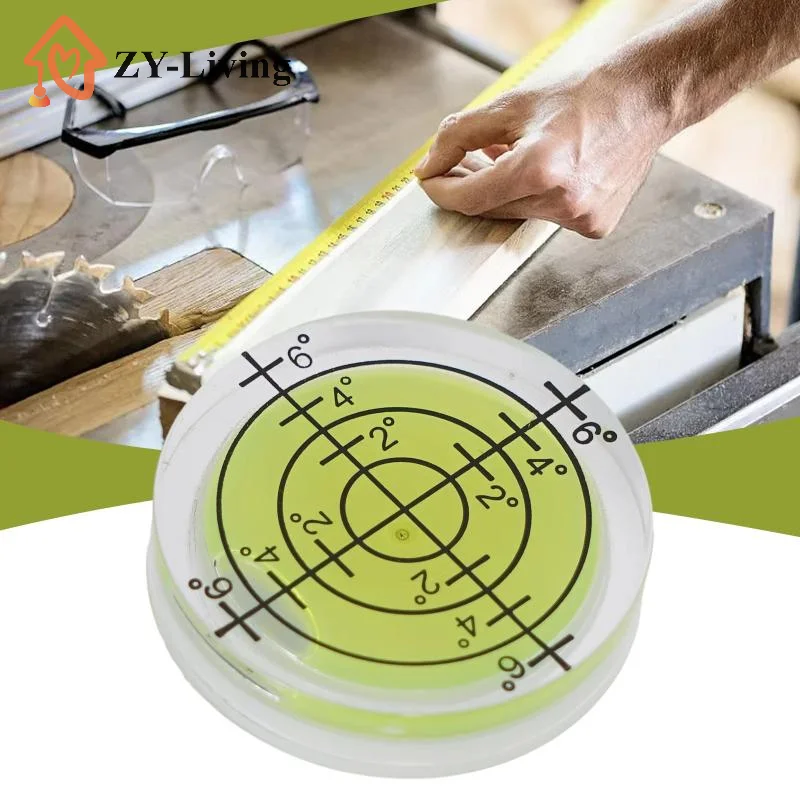 1Pcs 32mm Spirit-Bubble Degree Mark Mini Bubble Level Accuracy Round Measuring Meter Professional Measuring Tools