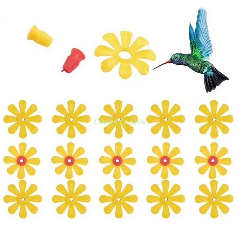X90F 10pcs Hummingbird Feeder Flower Feeder Replacement Part Weather Resistant Feeder