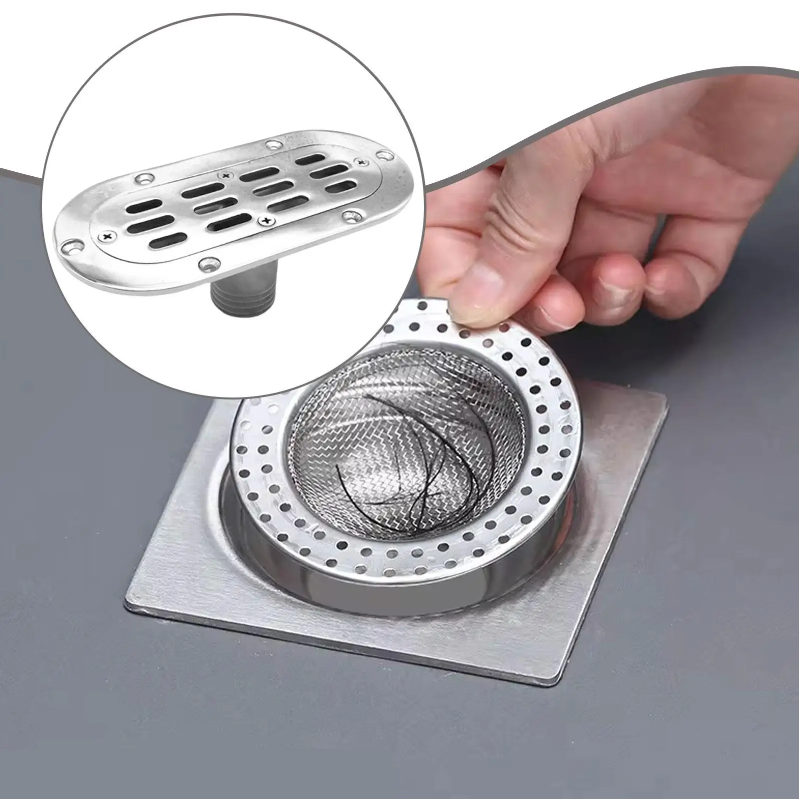 

Easy Install Marine Boat Floor Drain Stainless Steel Durable Hardware Efficient Water Draining Spare Parts for Cruiser Flooring