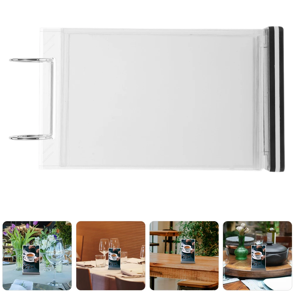 

2Pcs Flip Display Menu Holder Multi-Page Table Sign Stand Desktop Restaurant Bar Tabletop Advertising Sign Stands for Display