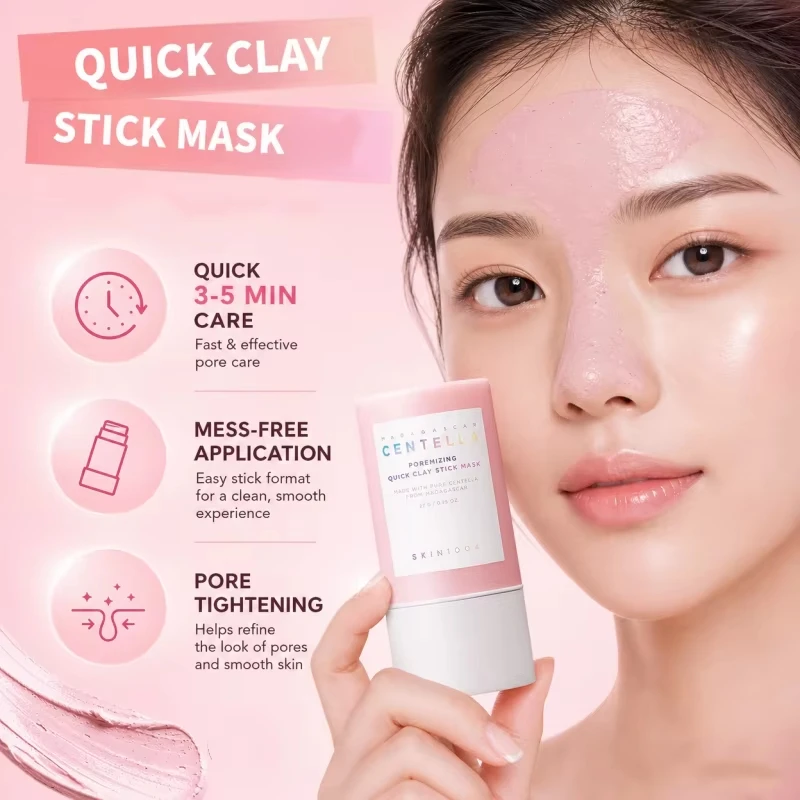 SKIN1004 Korean Centella Poremizing Quick Clay Stick Mask 27g 5 Clays Deep Pore Cleansing Sebum Control Blackhead Remover Gifts - view 3