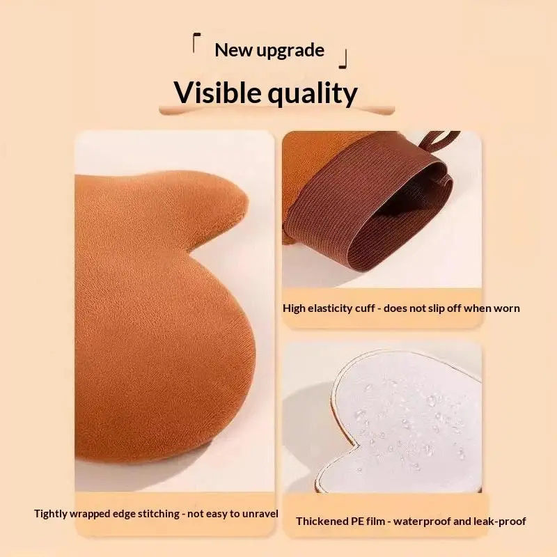 Körperlotion-Handschuh Selbstbräunungs-Handschuh Doppelseitig Verhindert Klebrige Hände Applikator Schnelltrocknender Beflockungs-Handschuh Make-up-Applikator – Detail 1