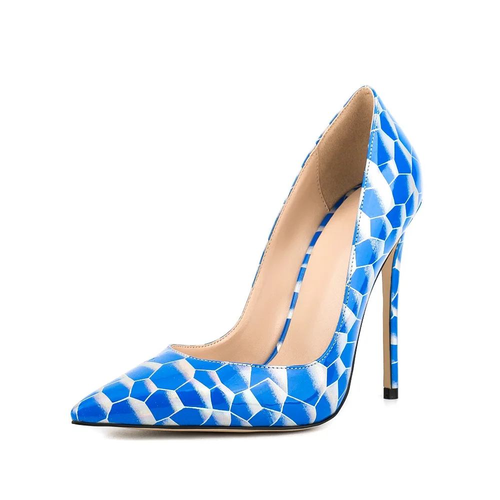 Fashion Pattern Pointed Toe Stiletto Pumps, Women Elegant Thin Heel Footwear Ideal for Evening Party, Wedding and Club Events