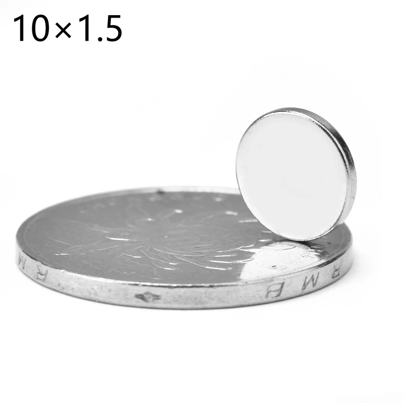 Round Magnet 1000Pcs 10x1 10x2 10x3 10x4 10x5 10x10 mm Neodymium Magnet Permanent NdFeB Super Strong Powerful Magnets 10X1.5 10X