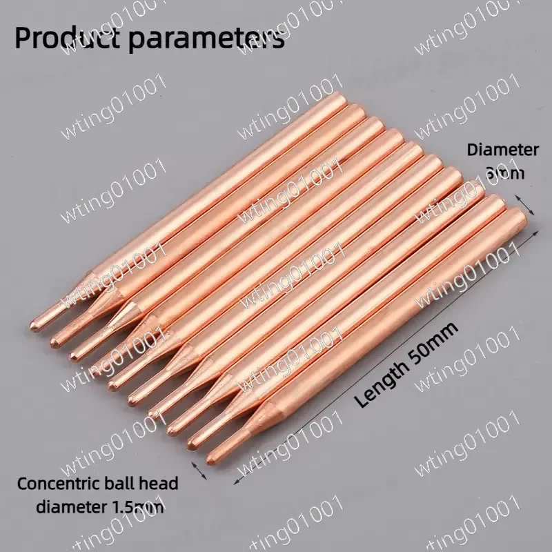 for 18650 Battery Double Tip Spot Welder Pen 3mm Violet Cu Al Oxide Contact Point High Conductivity Resistance Welding Tool